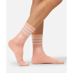 Discount adidas Originals 3 Stripe 3 Pack Crew Socks White