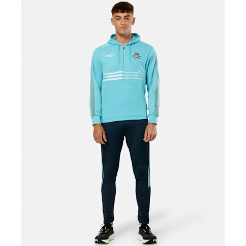 New O'Neills Adult Dublin Nepal Half Zip Fleece Hoody Blue