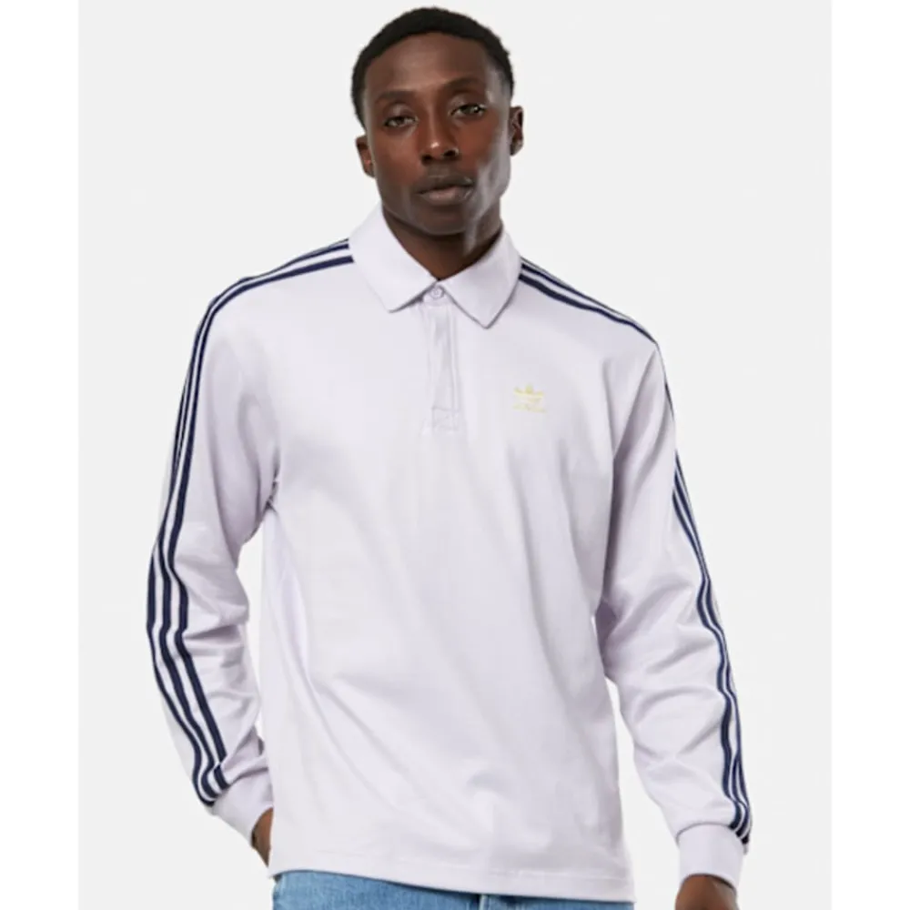 Fashion adidas Originals Adults Adicolor Classic Rugby Polo Top Grey