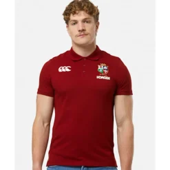Clearance Canterbury Adults British And Irish Lions Pique Polo Red