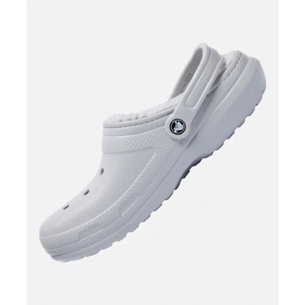 Hot Crocs Adults Classic Fuzz Lined Clog Grey