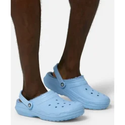 Sale Crocs Adults Classic Fuzz Lined Clog Blue