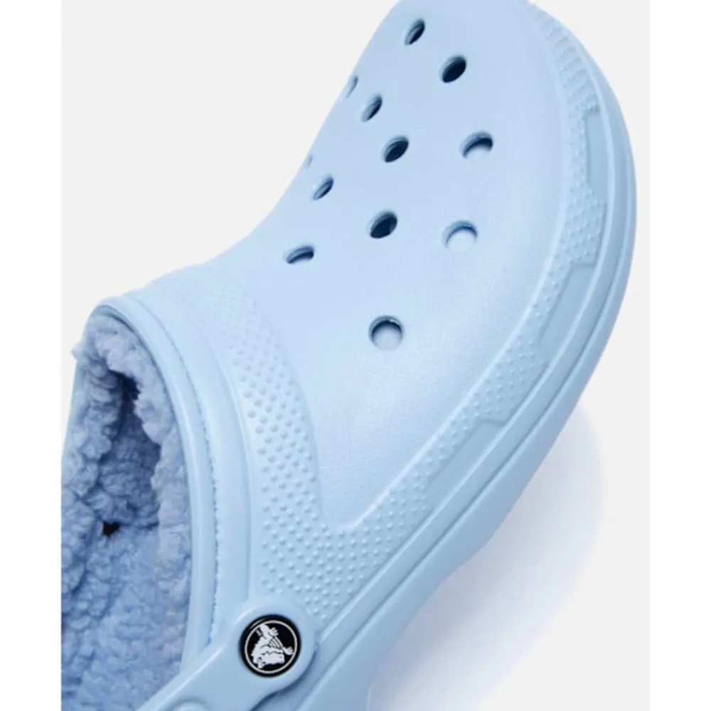 Sale Crocs Adults Classic Fuzz Lined Clog Blue
