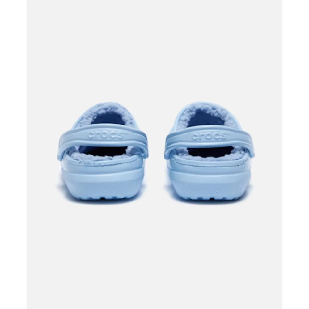Sale Crocs Adults Classic Fuzz Lined Clog Blue