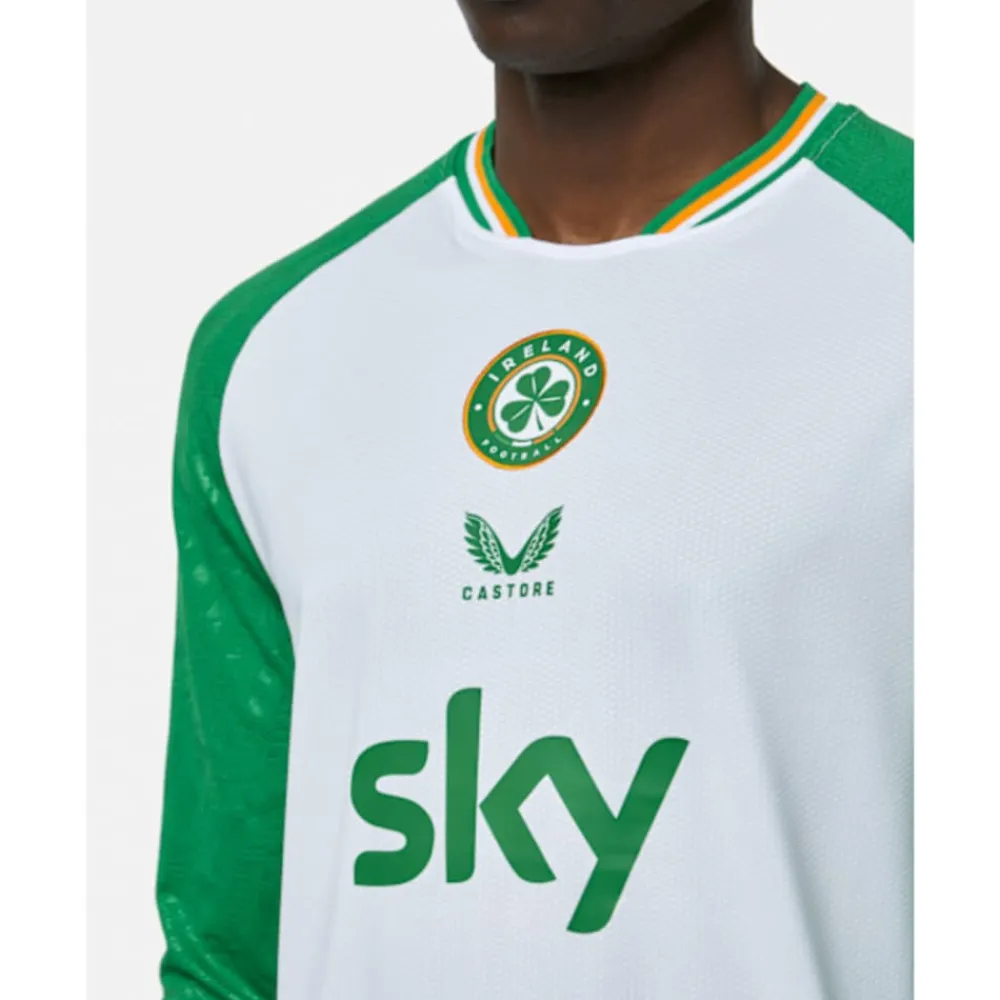 Outlet Castore Adults Ireland Pro Third Long Sleeve Jersey White