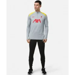 Discount Nike Adults Liverpool Strike Half Zip Top Grey