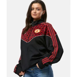 New adidas Adults Manchester United Track Jacket Black