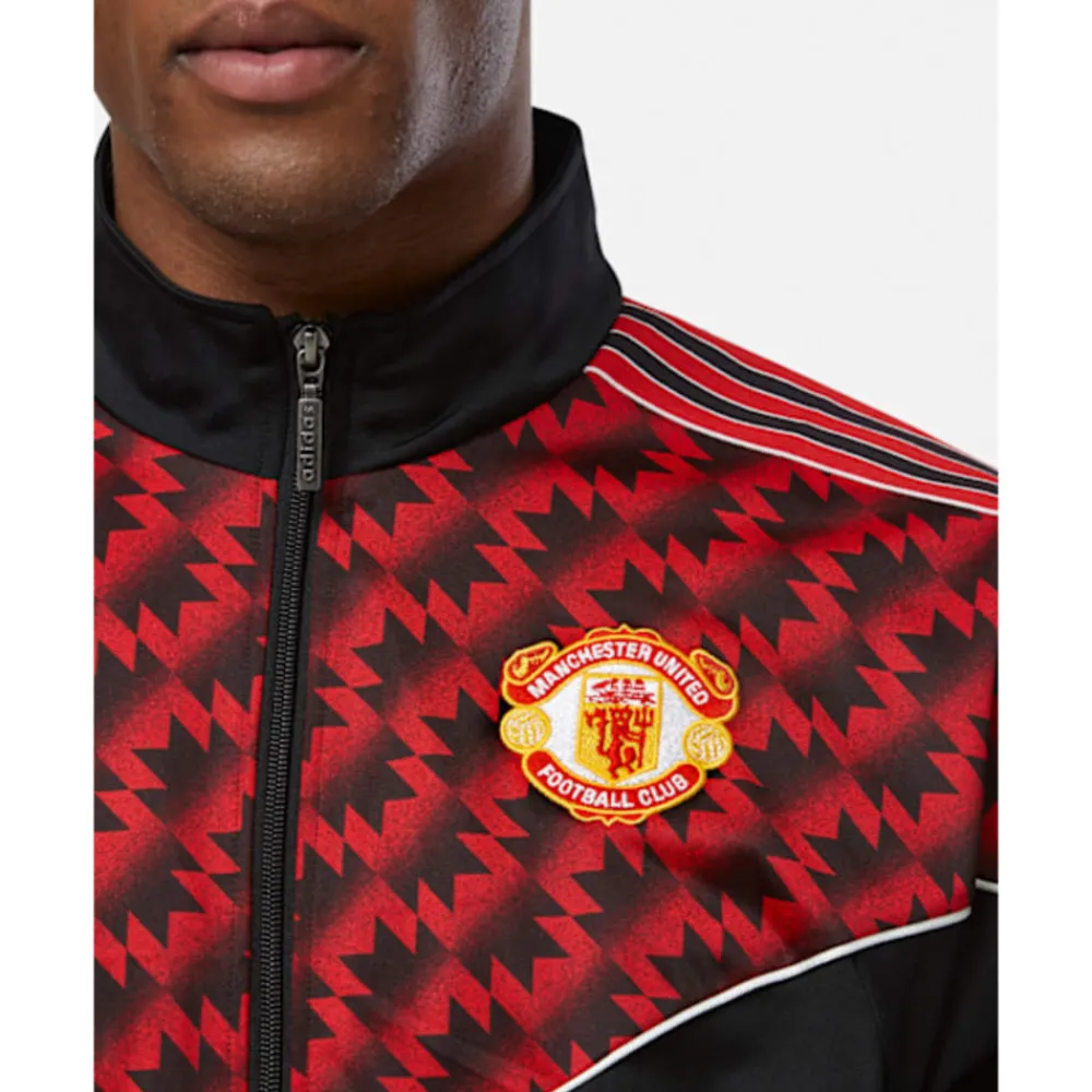 New adidas Adults Manchester United Track Jacket Black