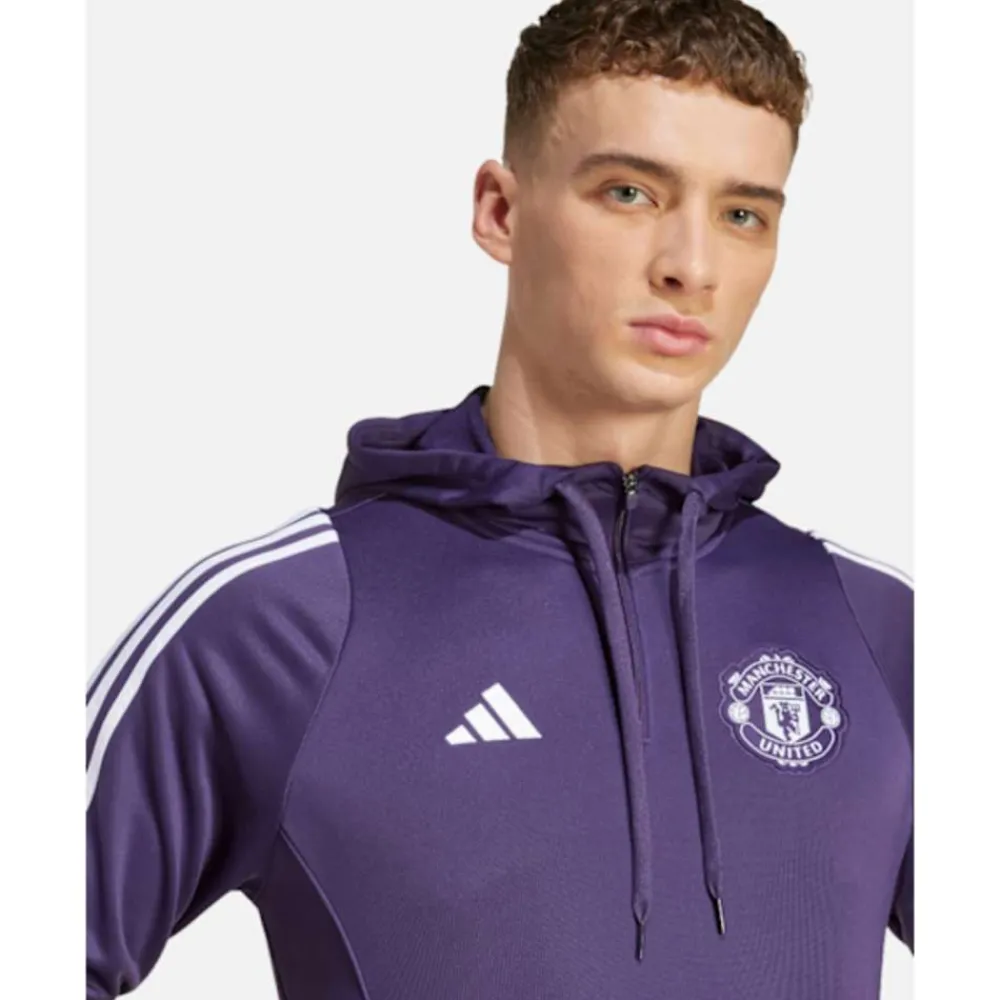 Sale adidas Adults Manchester United Training Hoodie Purple