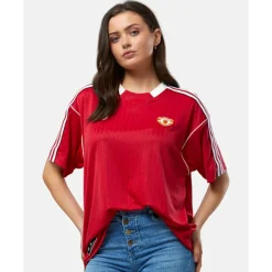 Discount adidas Adults Manchester United Icon Jersey Red