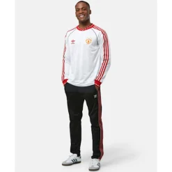 Best adidas Adults Manchester United Long Sleeve Away Jersey 91 White