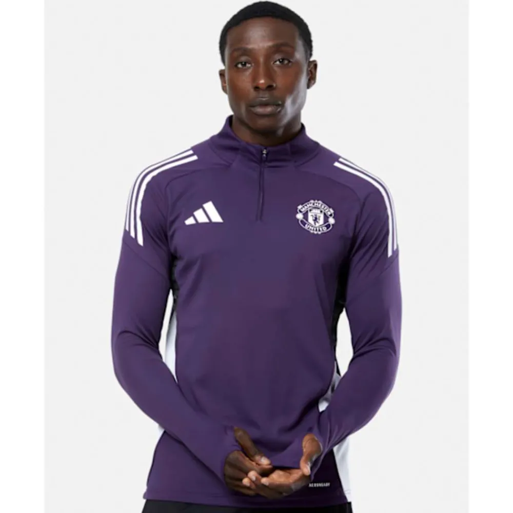 Online adidas Adults Manchester United Training Half Zip Top Purple