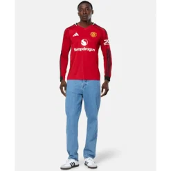 Online adidas Adults Manchester United 25/26 Home Jersey Long Sleeve Red