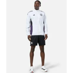 New adidas Adults Manchester United Presentation Jacket White