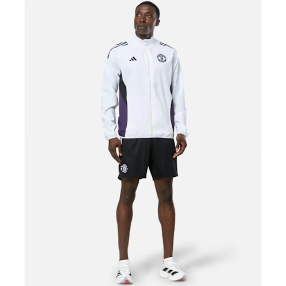 New adidas Adults Manchester United Presentation Jacket White