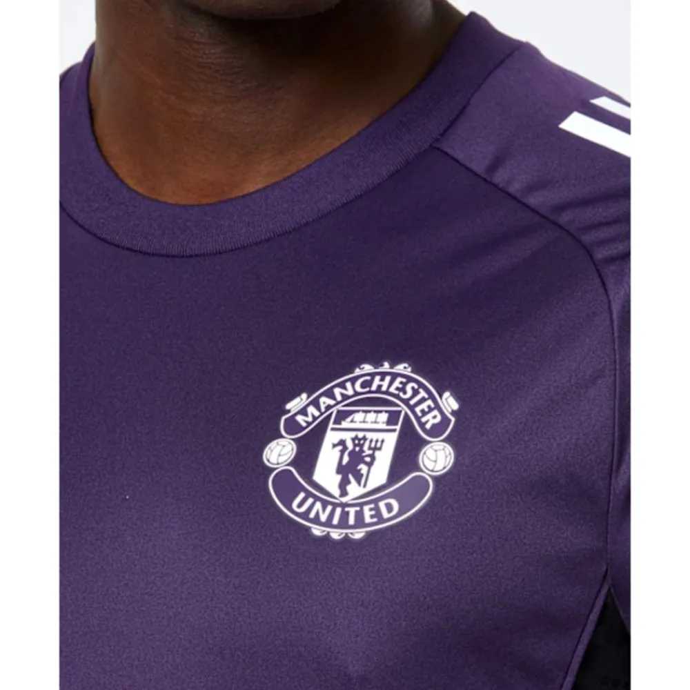 Clearance adidas Adults Manchester United Training T-Shirt Purple