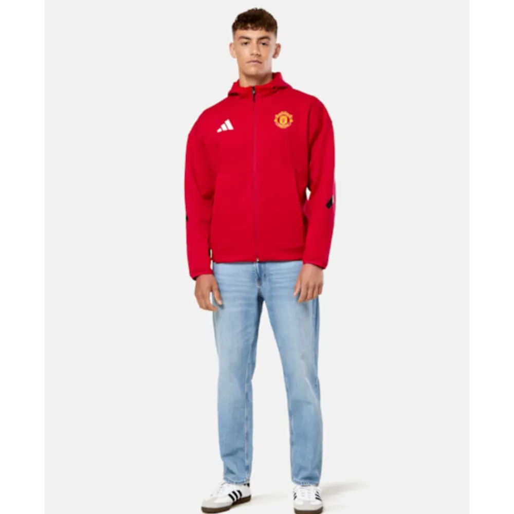Outlet adidas Adults Manchester United Anthem Jacket Red