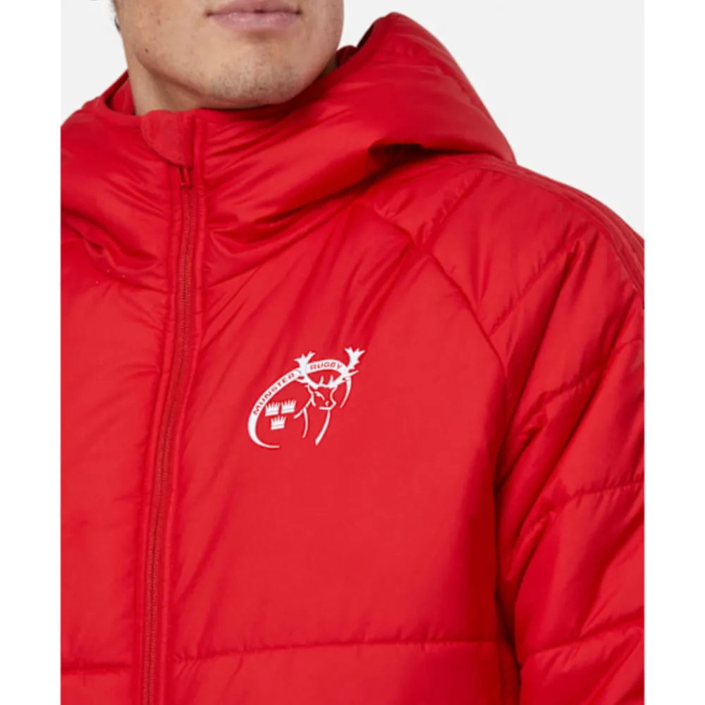 New adidas Adults Munster Itavic 3 Stripe Jacket Red