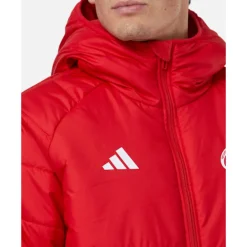 New adidas Adults Munster Itavic 3 Stripe Jacket Red