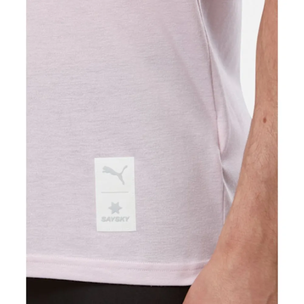 New Puma Adults X SaySky Running Performance Jersey T-Shirt Pink