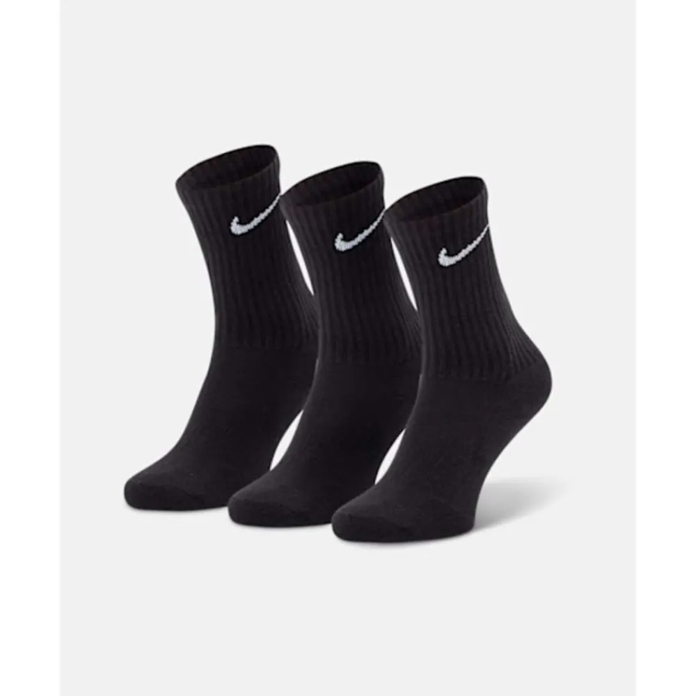 Clearance Nike Everyday 3 Pack Dri-FIT Cushion Crew Socks Black
