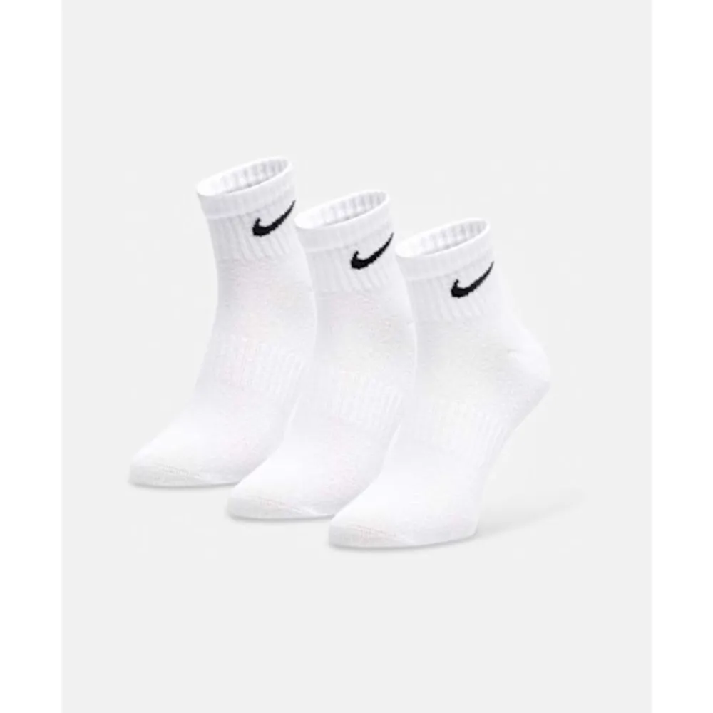 Hot Nike Everyday Ankle 3 Pack Socks White