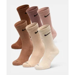 New Nike Everyday Essential 6 Pack Crew Socks Assorted