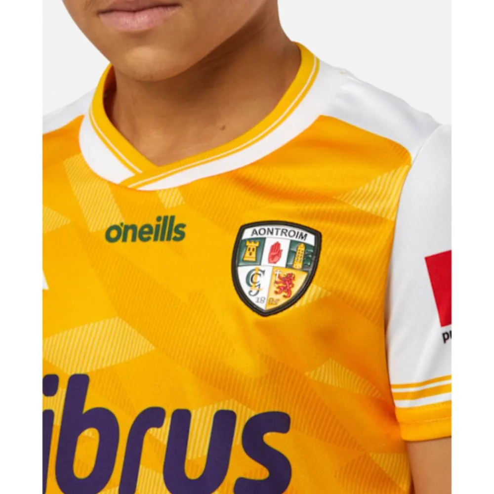 Sale O'Neills Kids Antrim 24/25 Home Jersey Yellow