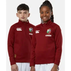 Clearance Canterbury Kids British And Irish Lions Half Zip Fleece Red