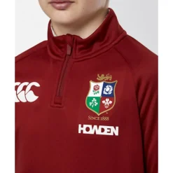 Clearance Canterbury Kids British And Irish Lions Half Zip Fleece Red