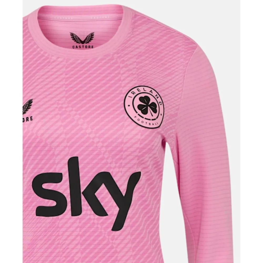 Discount Castore Kids Ireland Home Goalkeeper Jersey Pink