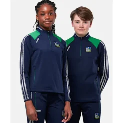 New O'Neills Kids Limerick Dynamo Brushed Half Zip Top Navy