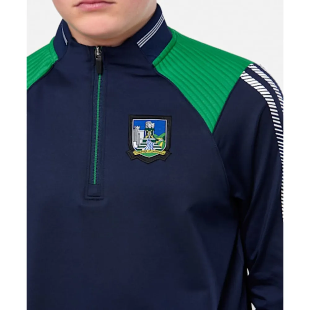 New O'Neills Kids Limerick Dynamo Brushed Half Zip Top Navy