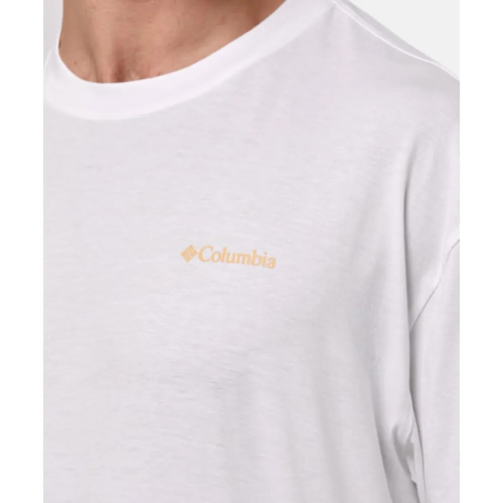 New Columbia Mens Black Butte Graphic T-Shirt White