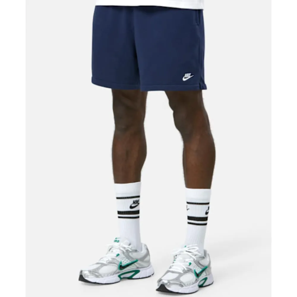 Fashion Nike Mens Club Flow FT Short Navy