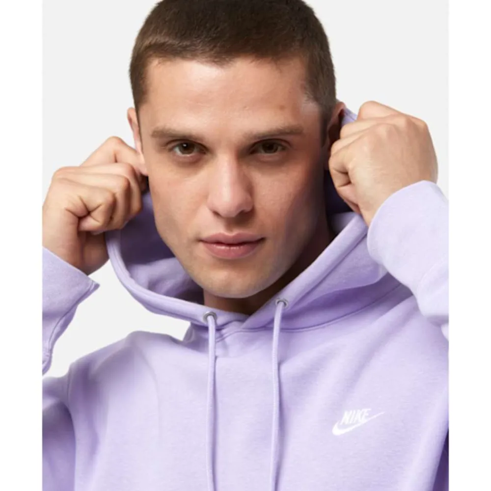 New Nike Mens Club Hoodie Purple