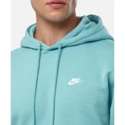 Discount Nike Mens Club Hoodie Blue