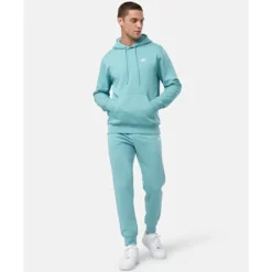 Discount Nike Mens Club Hoodie Blue