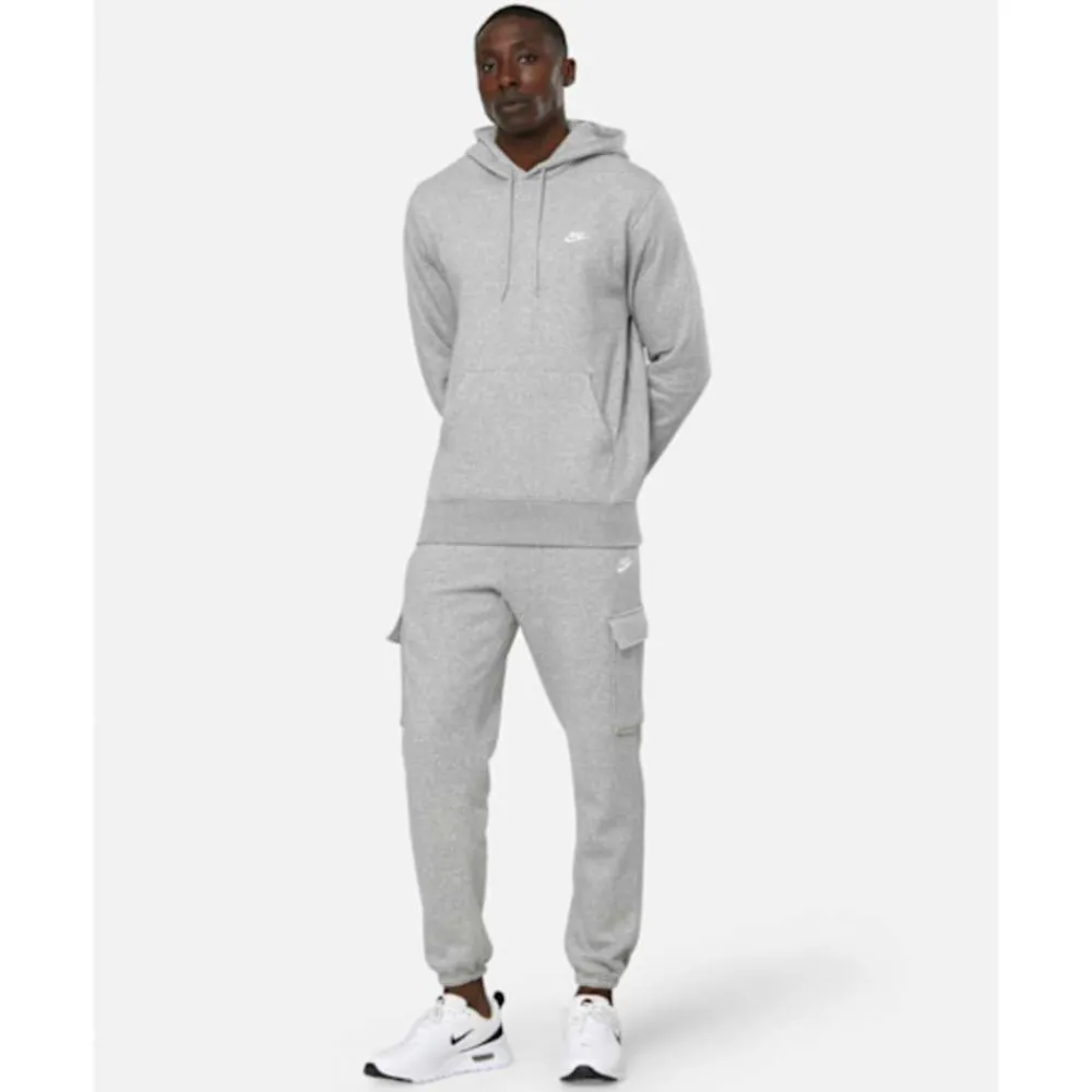 Best Nike Mens Club Pullover Hoodie Grey