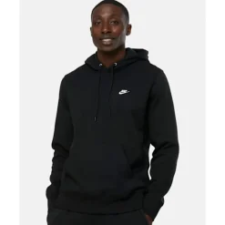 Best Nike Mens Club Pullover Hoodie Black