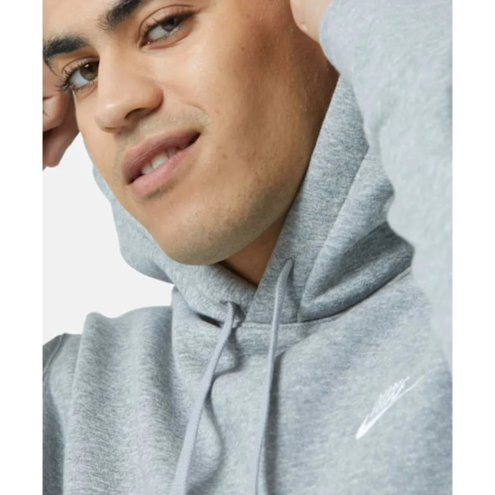 Sale Nike Mens Club Pullover Hoodie Grey