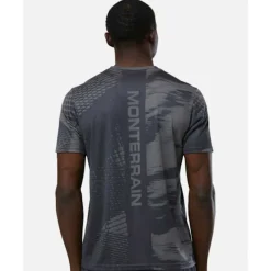 Outlet Monterrain Mens Divide Jacquard T-Shirt Grey