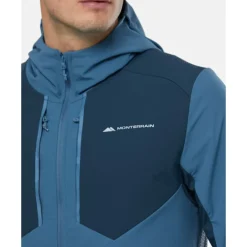 Clearance Monterrain Mens Dynamic Woven Hoodie Blue