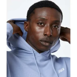 Best New Balance Mens Essential Fleece Hoodie Blue