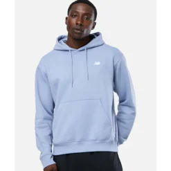 Best New Balance Mens Essential Fleece Hoodie Blue