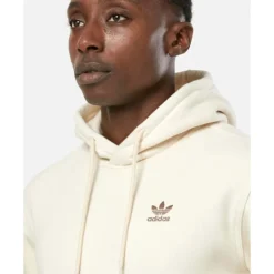 Clearance adidas Originals Mens Essentials Hoodie Cream