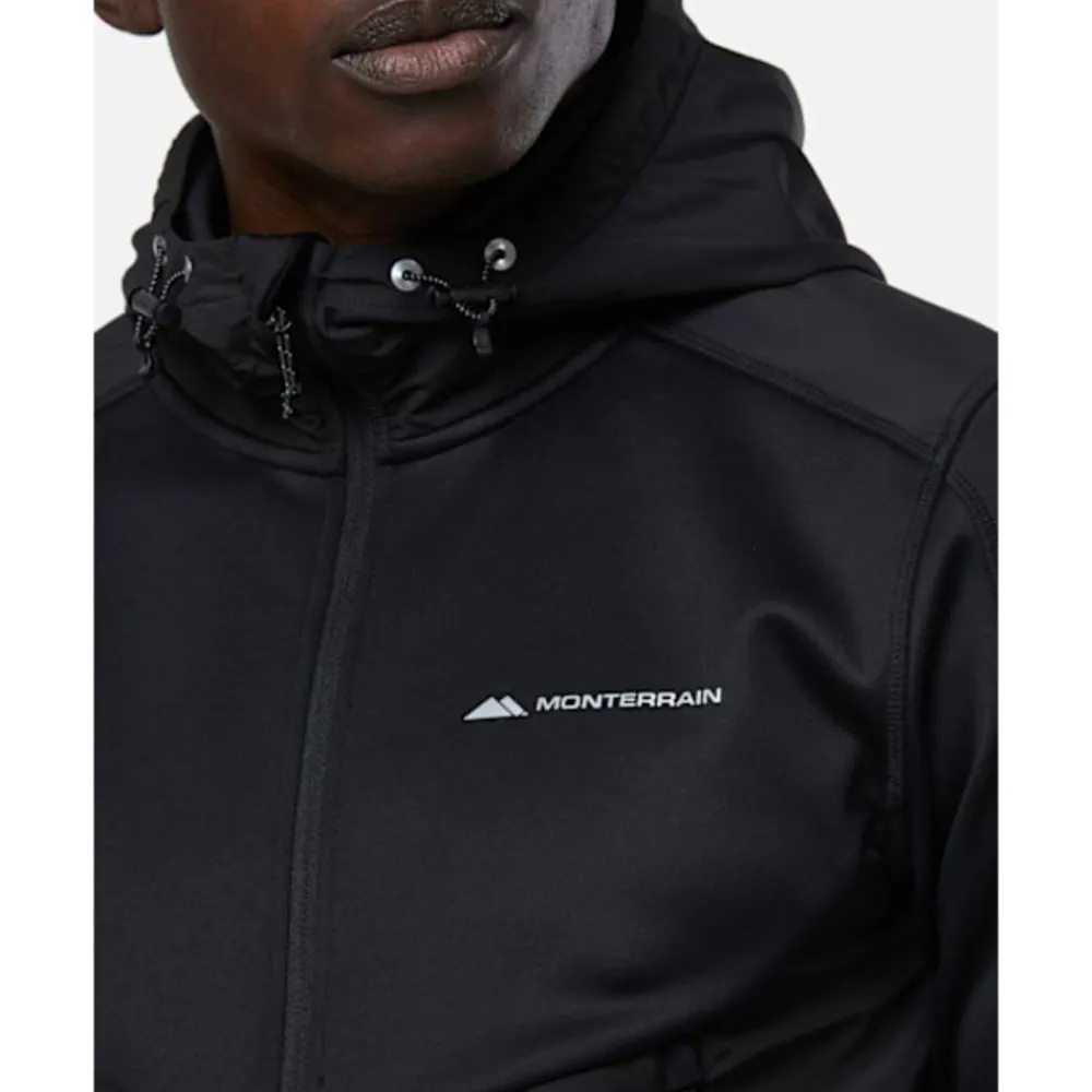 Fashion Monterrain Mens Explorer Poly Fleece Zip Hoodie Black
