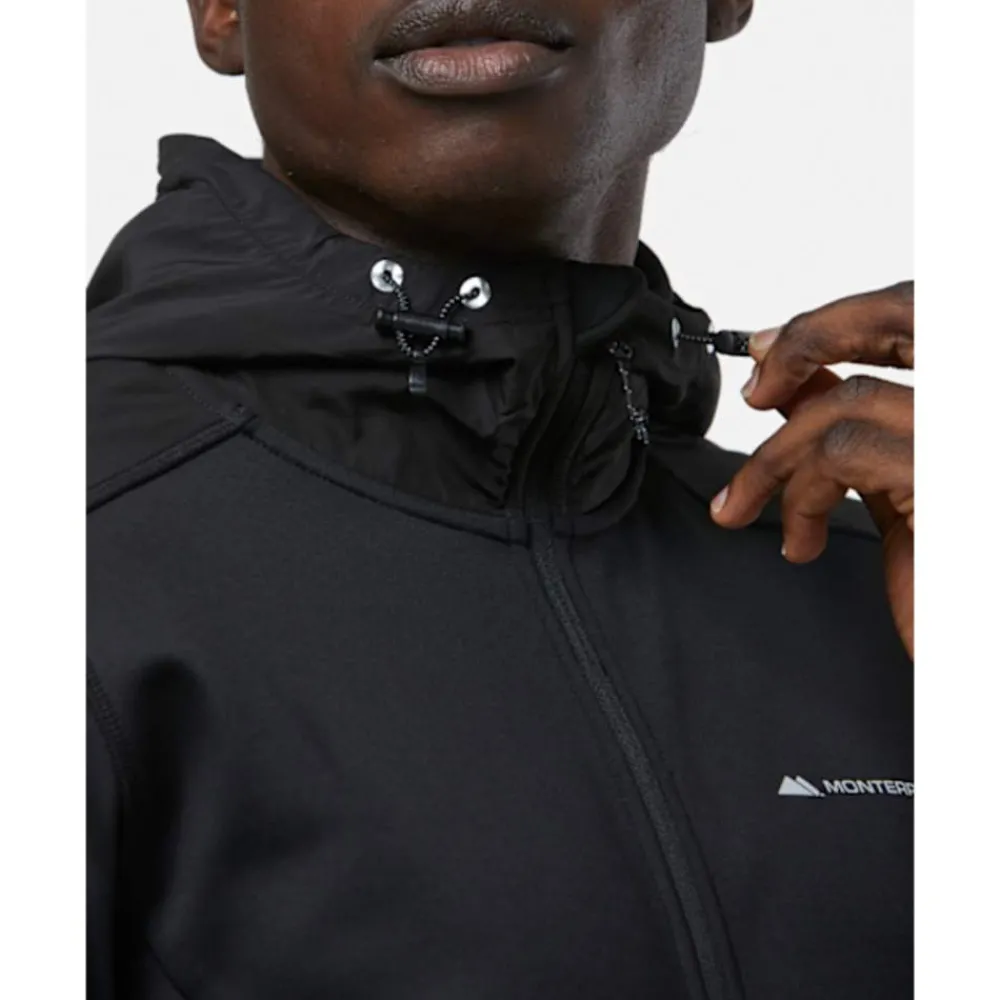 Fashion Monterrain Mens Explorer Poly Fleece Zip Hoodie Black