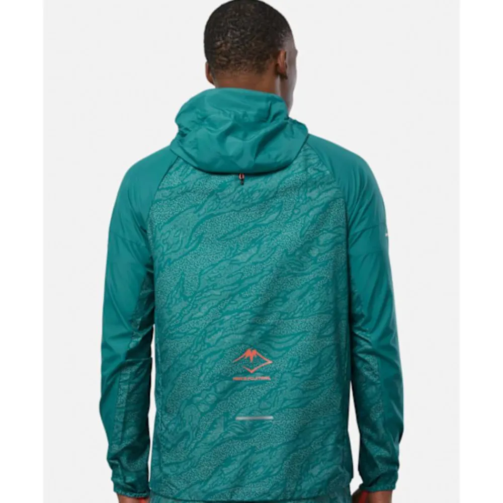 Outlet Asics Mens FujiTrail Packable Jacket Green