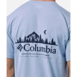 New Columbia Mens Hageman Graphic T-Shirt Blue